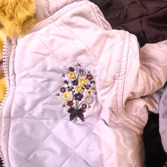 NWT Gymboree Girl Purple Embroidered Flower 4-In-1 Jacket Size 4 - Picture 9 of 15